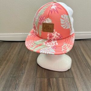 Dakine Coral and White Floral Cap